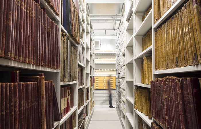 Design Insider Document storage within the climate-controlled collection room